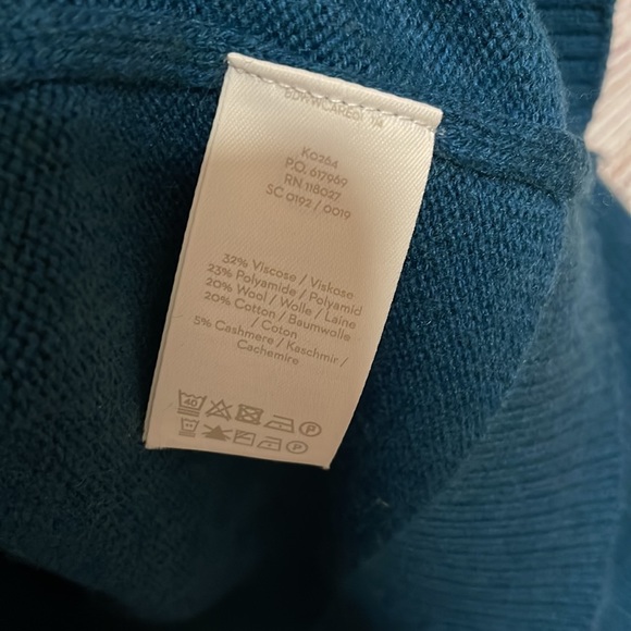 NWT Boden Cora Roll Neck Sweater Teal/Navy - Picture 8 of 8